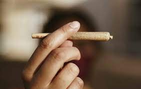 holding a pre-roll